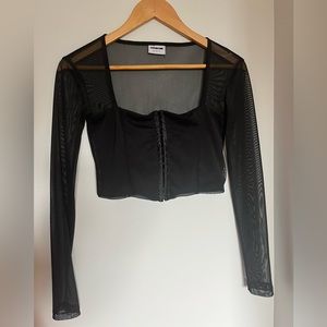 Noisy may cropped long sleeve